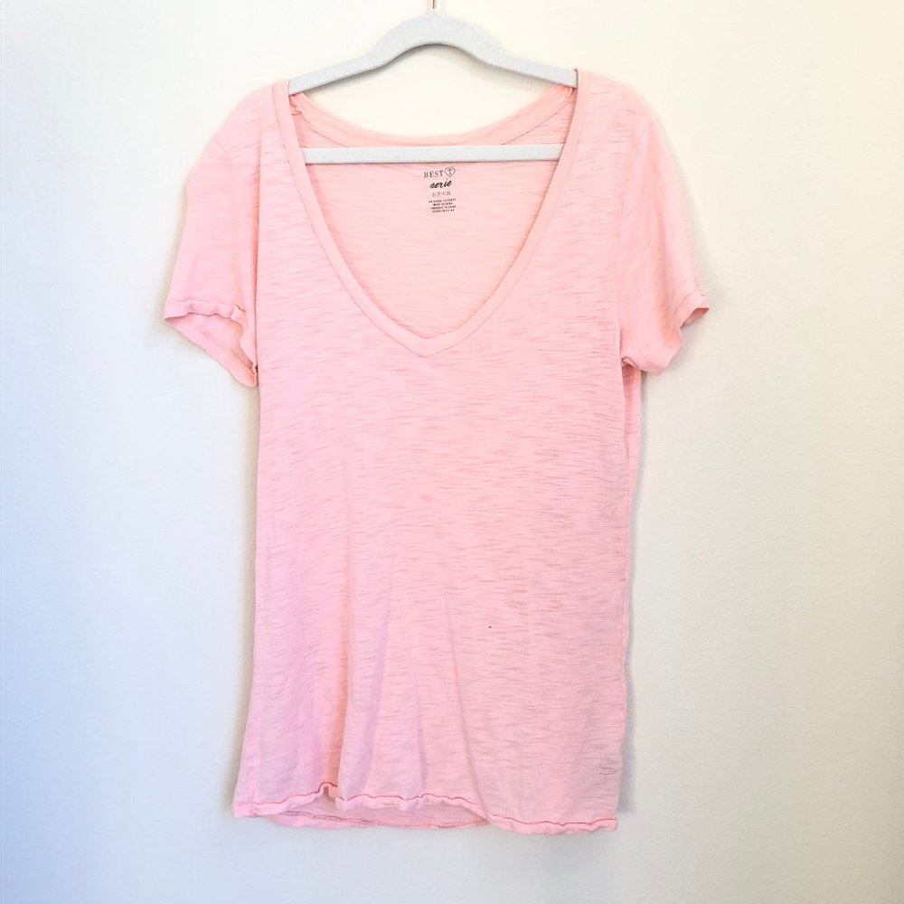 2/$20❤️ Aerie Lightweight Best T V-Neck Tee Bundle - Picture 1 of 5